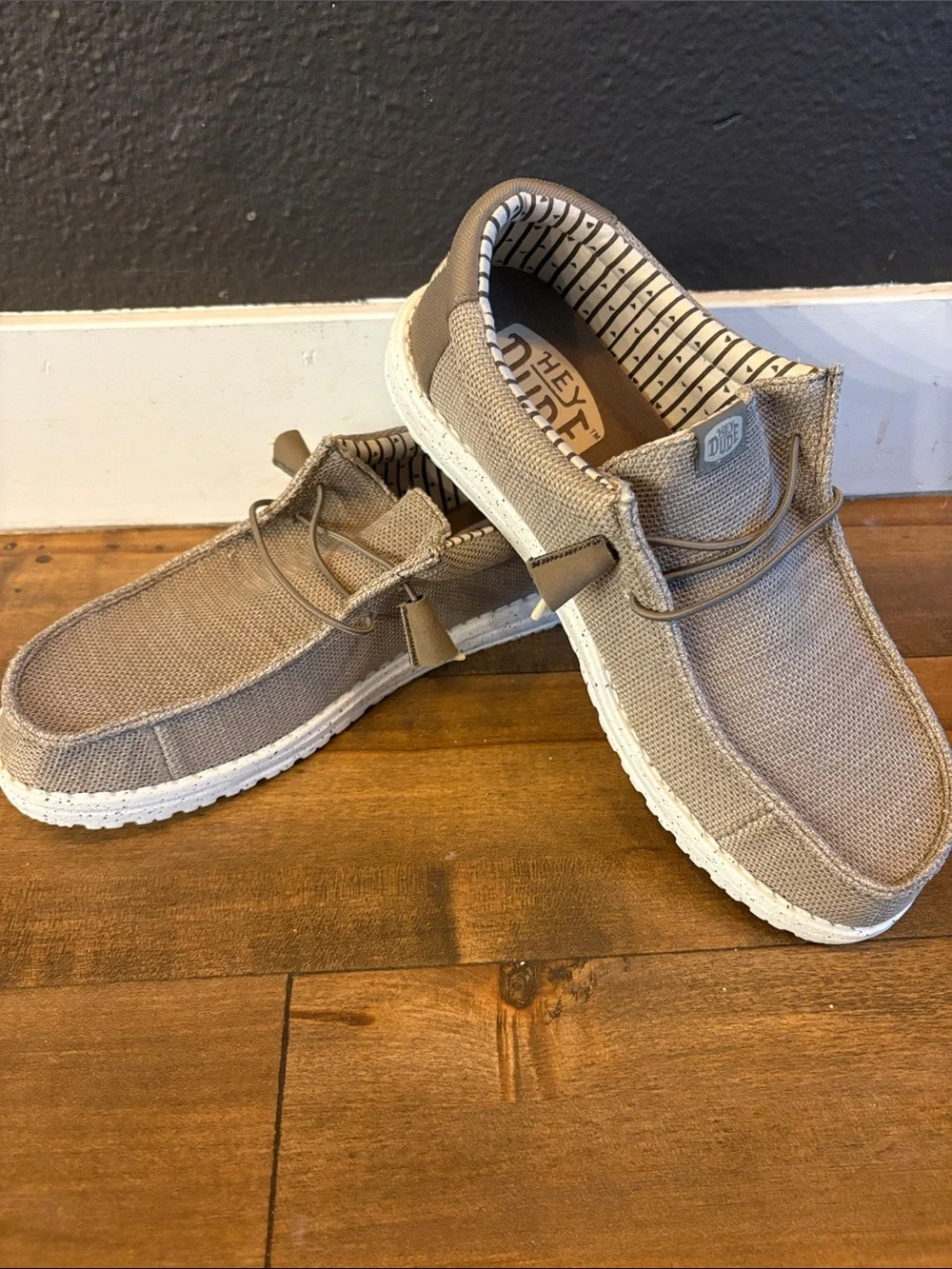 Hey Dude Men's Casual Slip-On Loafers in Taupe